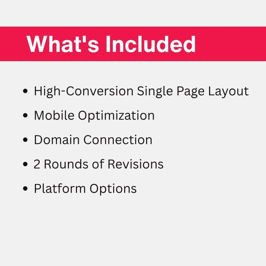 professional landing page