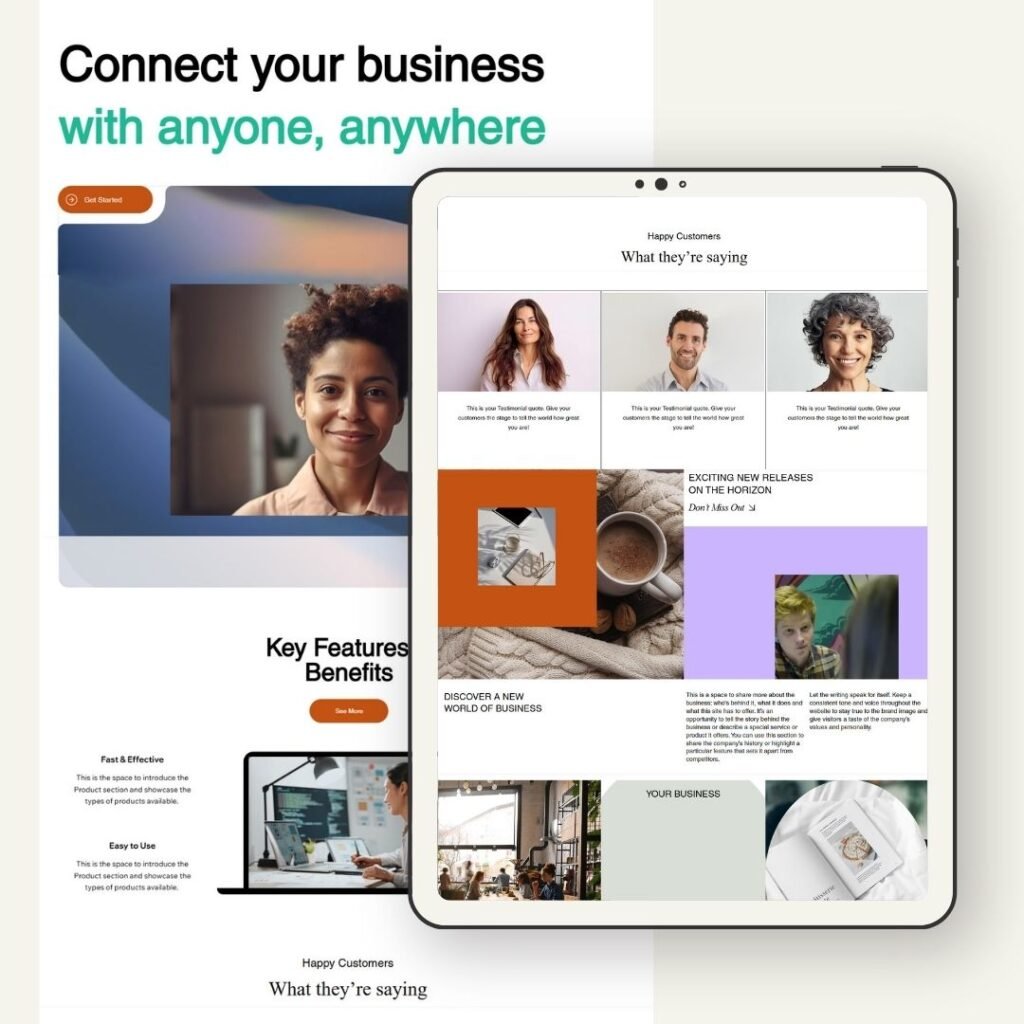 professional landing page
