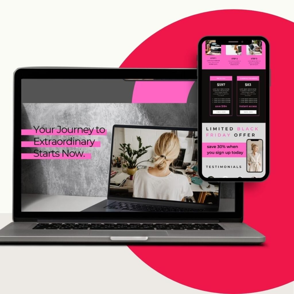 professional landing page