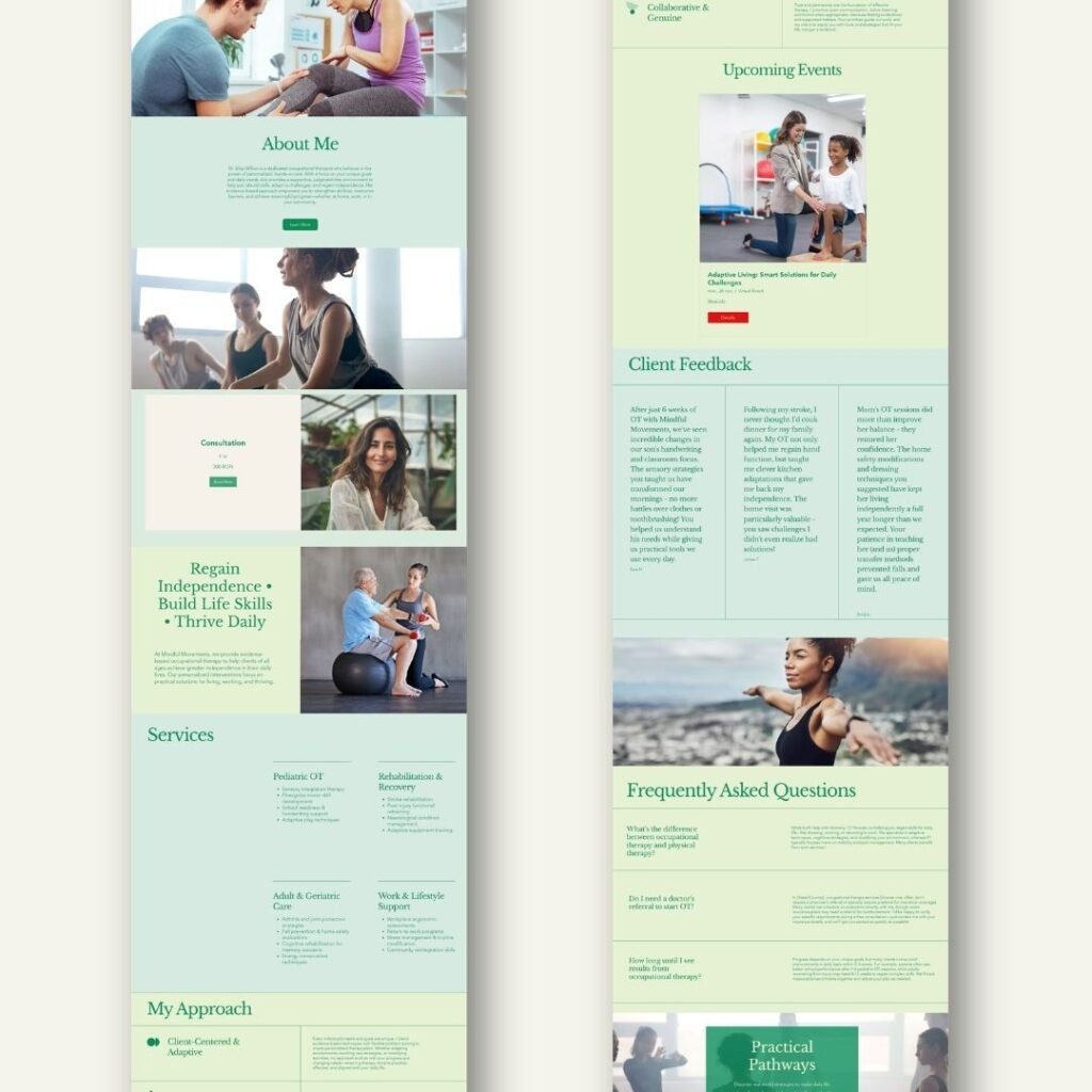 professional landing page