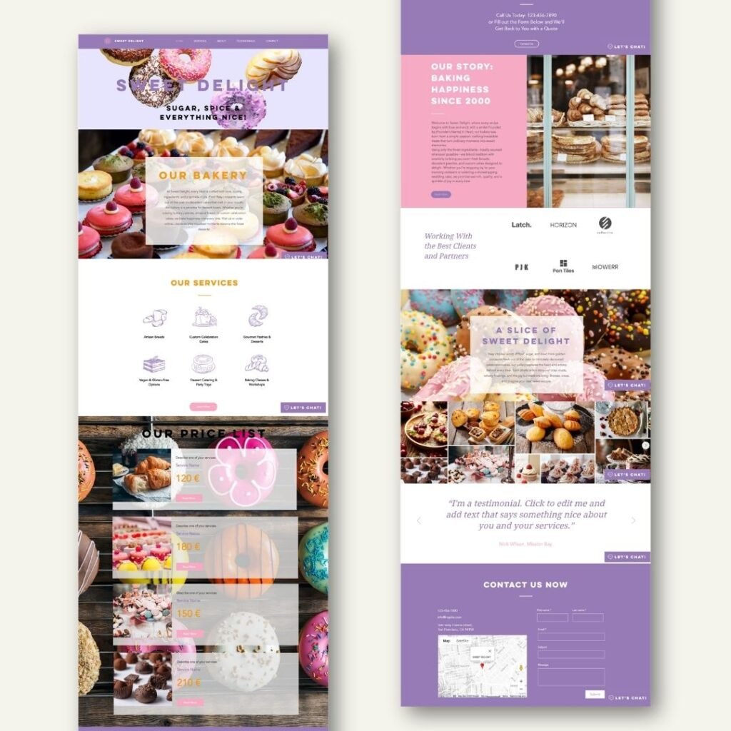 professional landing page